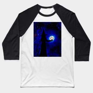 Magical witch holding the moon Baseball T-Shirt